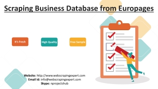 Scraping Business Database from Europages