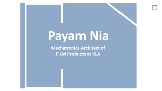 Payam Nia - An Accomplished Professional From Pleasanton, CA