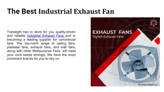 The Best Industrial Exhaust Fan