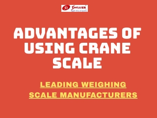 Advantages of using Crane Scale - Swisser Instruments