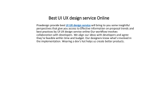 Best UI UX design service Online