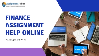 Finance assignment help online