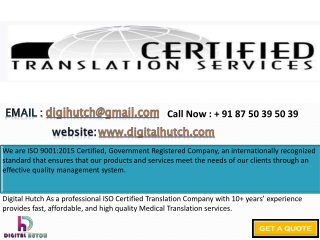 Certified Translation Company | Translation Services
