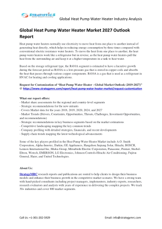 Global Heat Pump Water Heater Market Overview Analysis and Growth