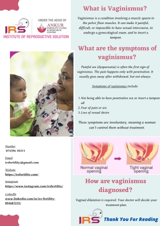 How is vaginismus managed and treated?