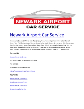 Newark Airport Online Presentations Channel