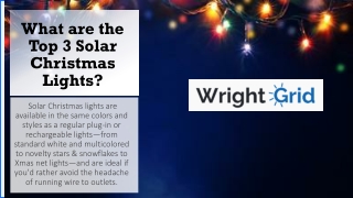 What are the Top 3 Solar Christmas Lights