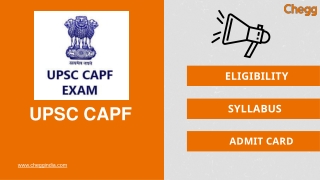 UPSC CAPF