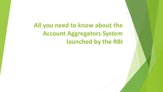 All you need to know about the Account Aggregators System launched by the RBI