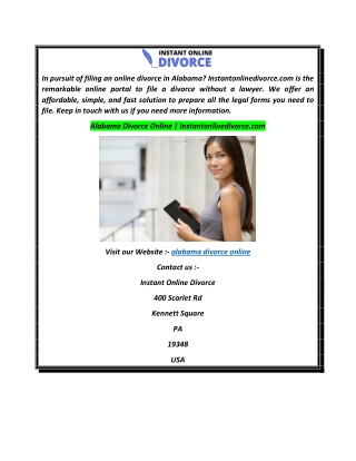 Alabama Divorce Online  Instantonlinedivorce.com