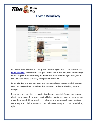 Erotic Monkey