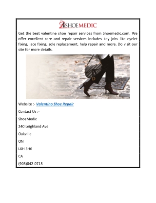 Valentino Shoe Repair  Shoemedic.com