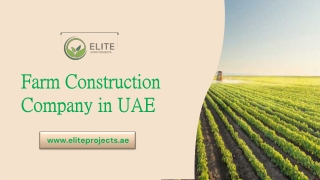 Farm Construction Company in UAE