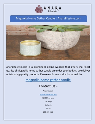 Magnolia Home Gather Candle | Anaralifestyle.com