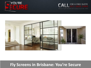 Fly Screens in Brisbane: You’re Secure