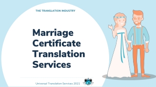 Marriage Certificate Translation Services