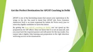 Find the Best Destination for AFCAT Coaching in Delhi