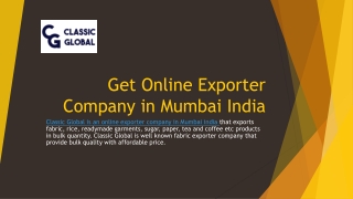 Online Exporter Company in Mumbai