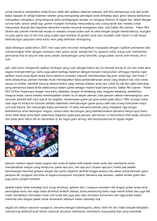 Aturan Main Daftar Pkv Games - Poker PKV Online Apakah Berbermain Bisa Demi Kamu