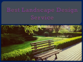 Best Landscape Design Service