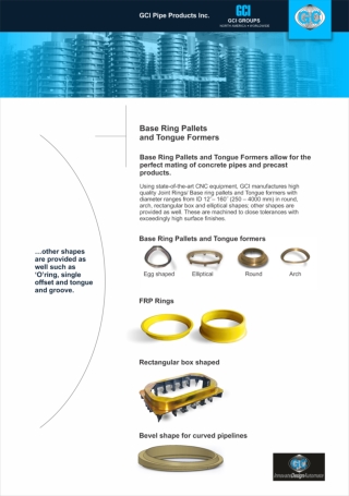 High Quality Joint Rings Mould Making Machines – GCI Groups