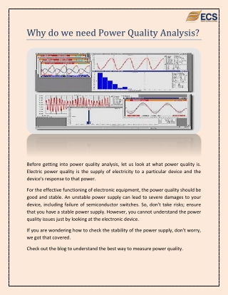 Why do we need Power Quality Analysis?