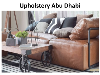 Upholstery Abu Dhabi