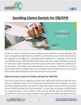 Avoiding Claims Denials for OB/GYN