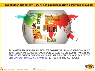 Understand The Essentiality of Spanish Transcription For Your Business!