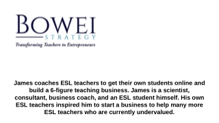 ESL Teaching Niche - Bowei  Strategy