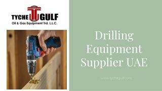 Drilling Equipment Supplier UAE