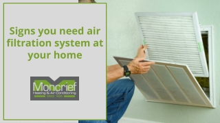 Signs you need air filtration system at your home