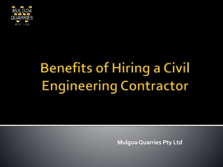 Benefits of Hiring a Civil Engineering Contractors in Sydney