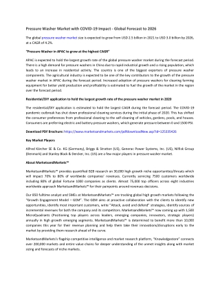 Pressure Washer Market