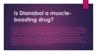 Is Dianabol a muscle-boosting drug