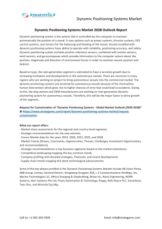 Dynamic Positioning Systems Market Forecasts to 2028