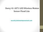 Dorcy 41-1071 LED Wireless Motion Sensor Flood Lite