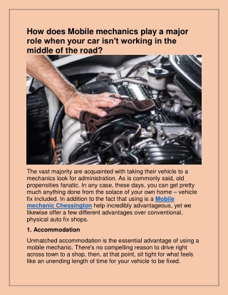 Find the best MOT testing in Chessington