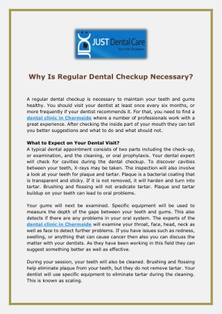 Why Is Regular Dental Checkup Necessary