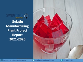 Gelatin Manufacturing Plant Project Report PDF 2021-2026  Syndicated Analytics