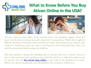 What to Know Before You Buy Ativan Online in the USA-converted