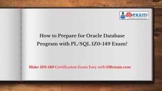 How to Prepare for Oracle Database Program with PL/SQL 1Z0-149 Exam?
