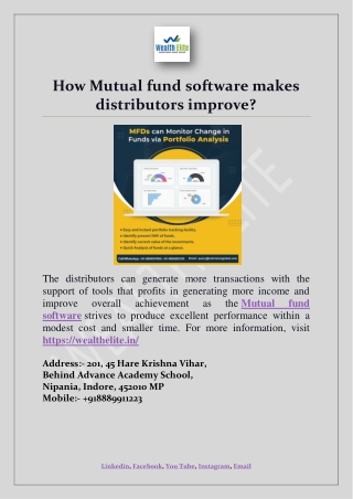 How Mutual fund software makes distributors improve