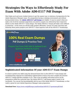 AD0-E117 Pdf Dumps The Rational Planning Resource