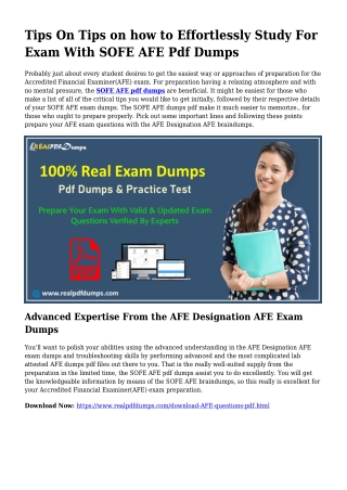 Polish Your Techniques Together with the Assistance Of AFE Pdf Dumps