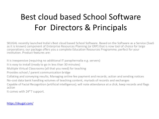 Best cloud based School Software For  Directors &