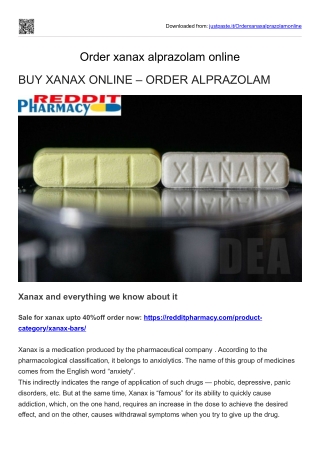 Order xanax alprazolam online