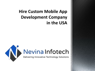 Hire Custom Mobile App Development Company in USA