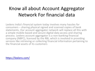 Know all about Account Aggregator Network For financial