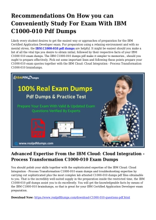 Sustainable C1000-010 Dumps Pdf For Incredible Consequence